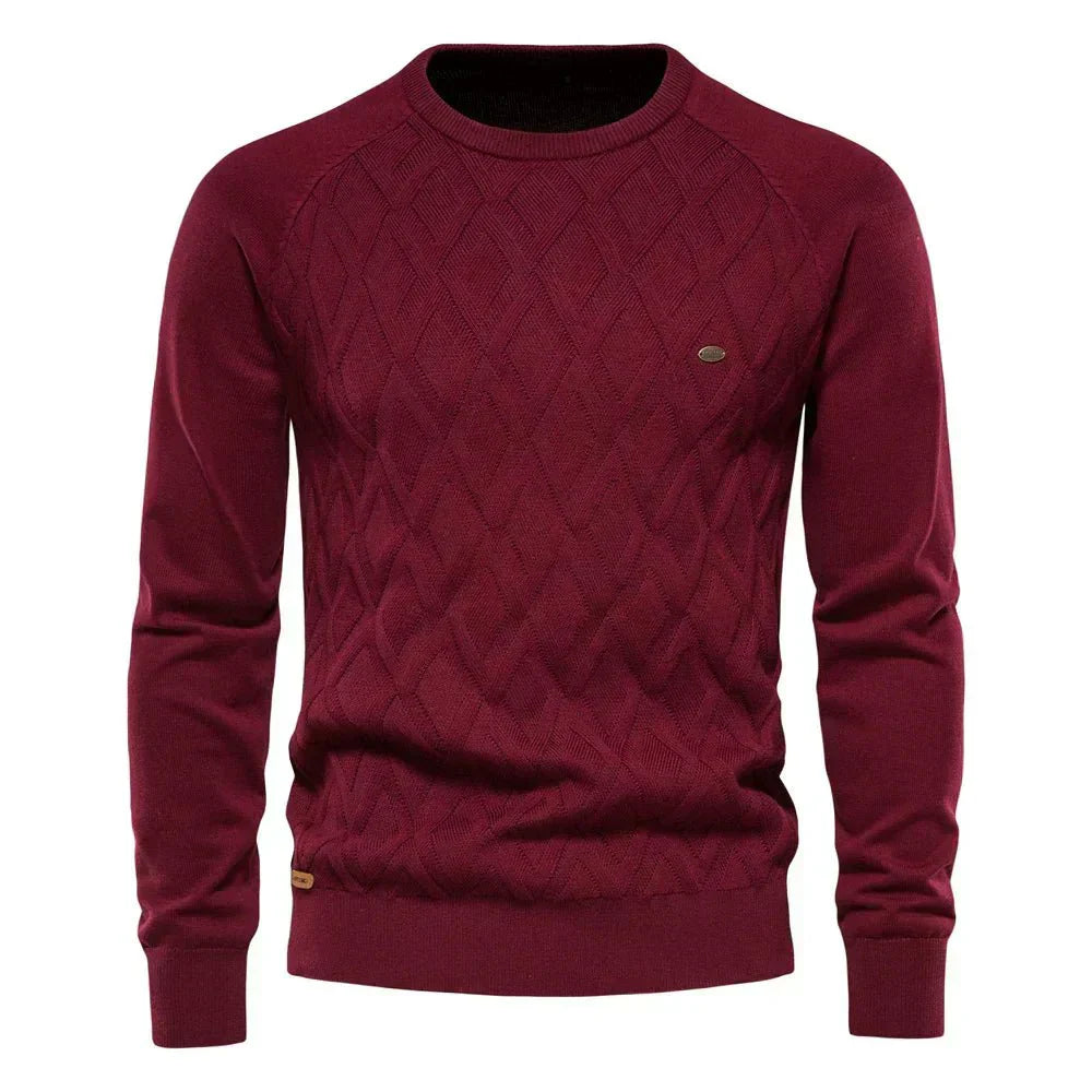 Theodor | Herrpullover med Rutmönster