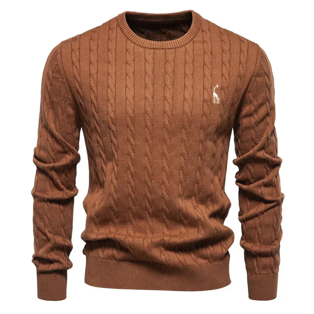 Falkner | Stickad Modern Herrpullover