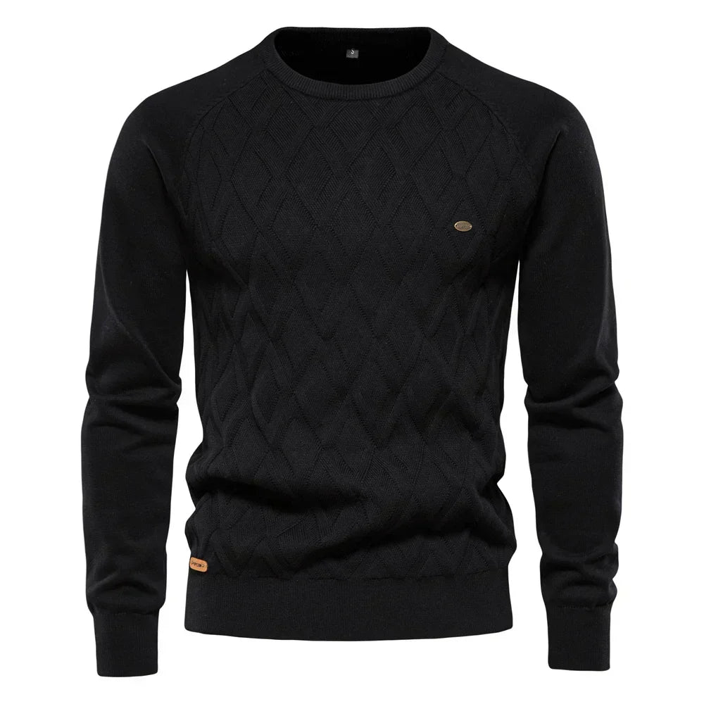 Theodor | Herrpullover med Rutmönster
