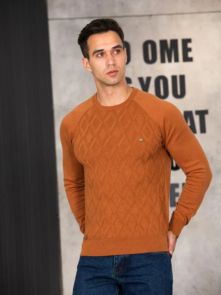 Theodor | Herrpullover med Rutmönster